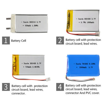 オーダーメイド リチャージ可能なリチウムポリマーバッテリー 3.7V 8mAh - 20000mAh 容量