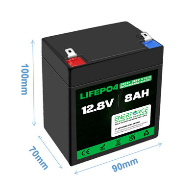 再充電可能 12V 8Ah LiFePO4 バッテリー LFP 太陽光発電の照明電力