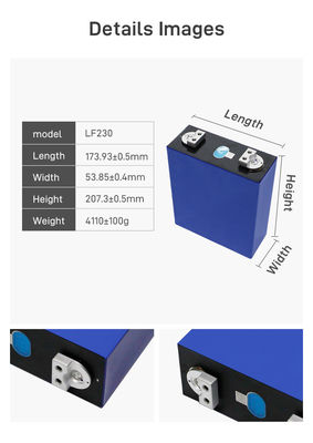 3.2V 230ah LiFePO4 プリズマ細胞 ディープサイクル リチウム鉄リン酸電池