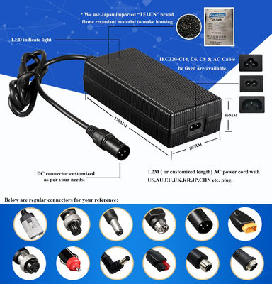 純粋PC 12V Lifepo4 バッテリー充電器 14.6V 2A 6A 7A 10A 20A Lifepo4 急速充電器