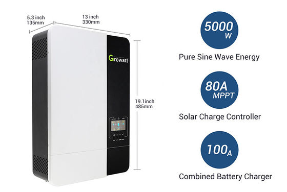 5kVA 5kWの太陽光パネルシステムのためのGrowatt SPF3500ES SPF5000ES 48Vオフグリッドソーラーインバーター